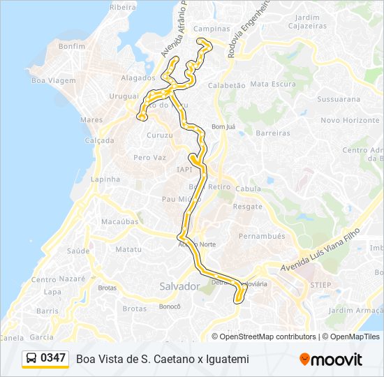 0347 bus Line Map