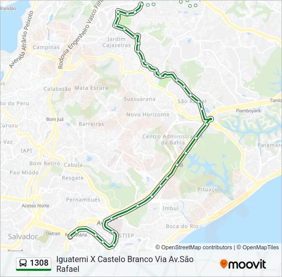 1308 Bus Line Map