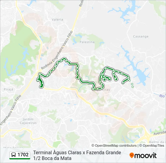 1702 Bus Line Map