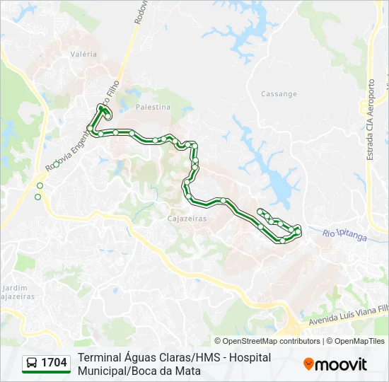 1704 Bus Line Map
