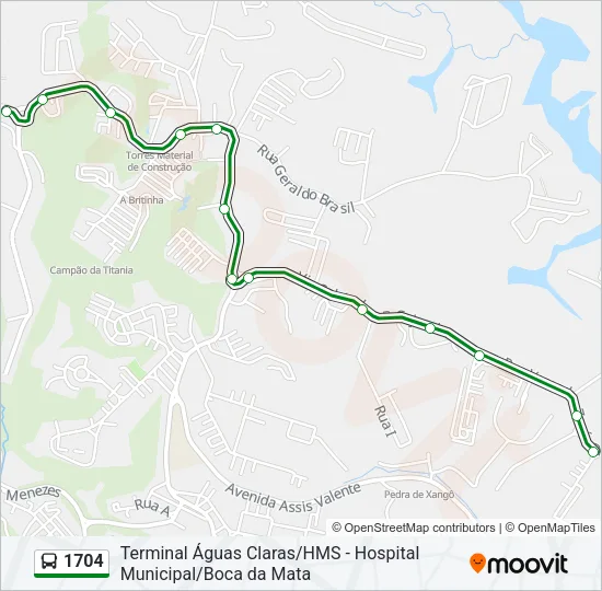 1704 Bus Line Map