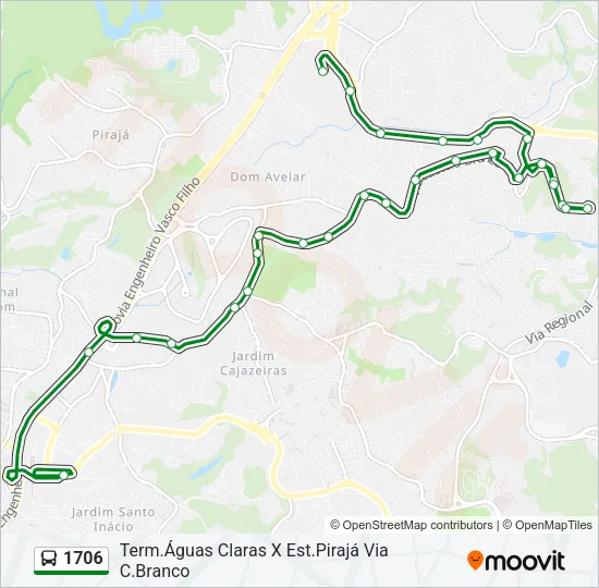 1706 Bus Line Map