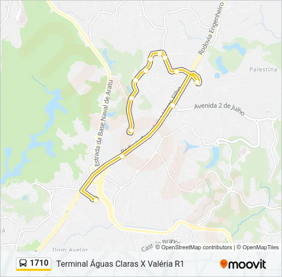 1710 Bus Line Map