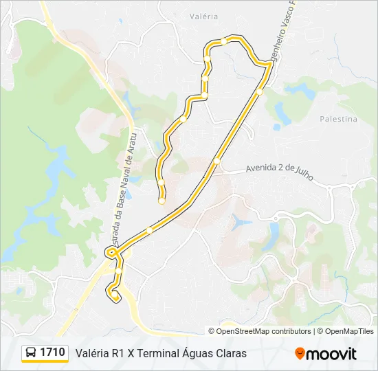 1710 Bus Line Map