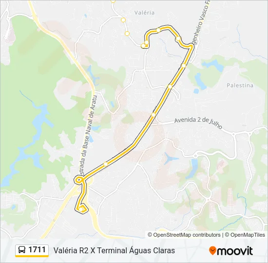 1711 Bus Line Map