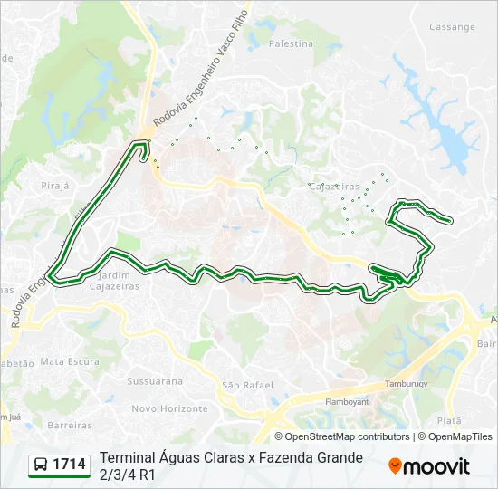 1714 Bus Line Map