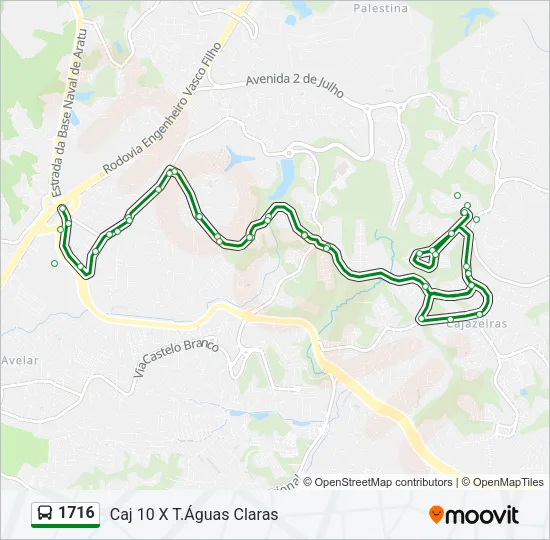 1716 Bus Line Map