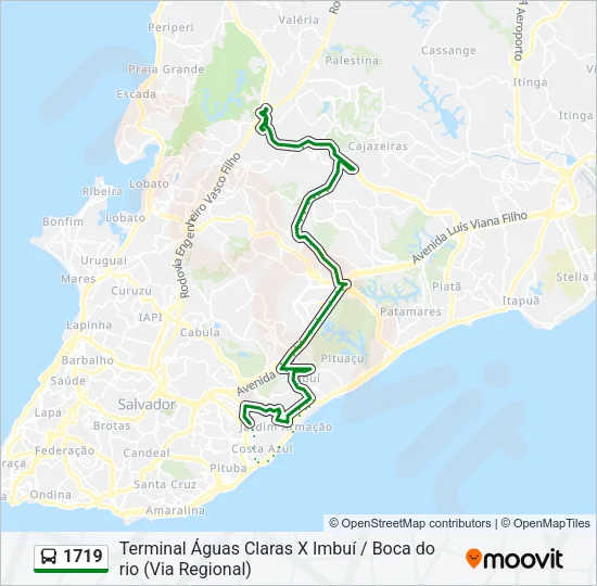 1719 Bus Line Map