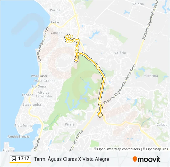 1717 Bus Line Map