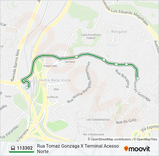 113302 Bus Line Map