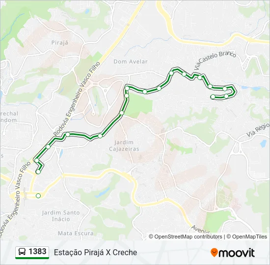 1383 Bus Line Map