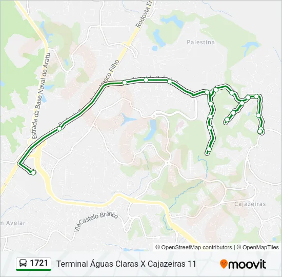 1721 Bus Line Map