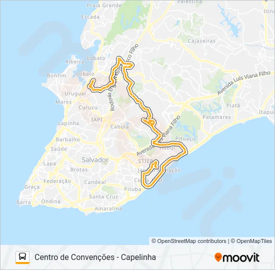 L708-01 CENTRO DE CONVENÇÕES - CAPELINHA Bus Line Map