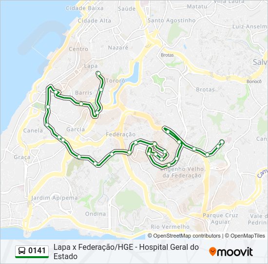 0141 bus Line Map