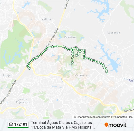 Mapa de 172101 de autobús