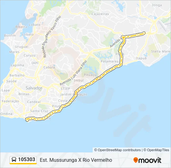 105303 Bus Line Map