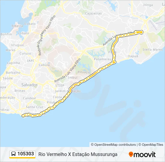 105303 Bus Line Map