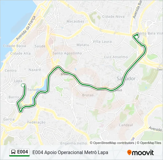 E004 Bus Line Map