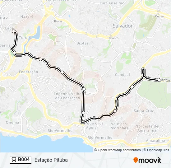 B004 Bus Line Map