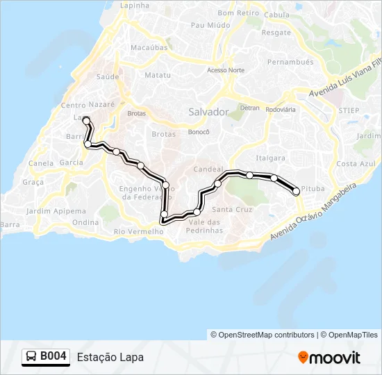 B004 Bus Line Map