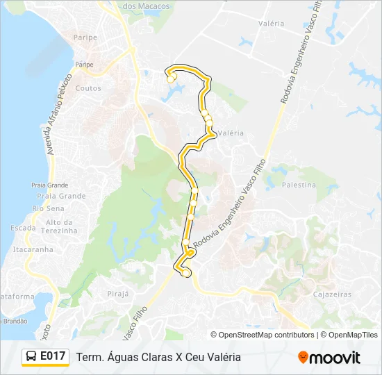E017 Bus Line Map
