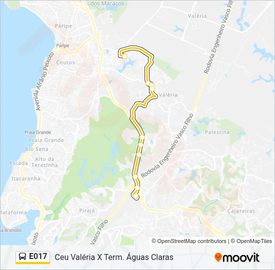 E017 Bus Line Map