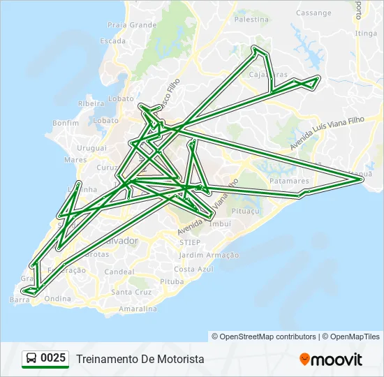 0025 Bus Line Map