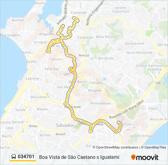034701 Bus Line Map