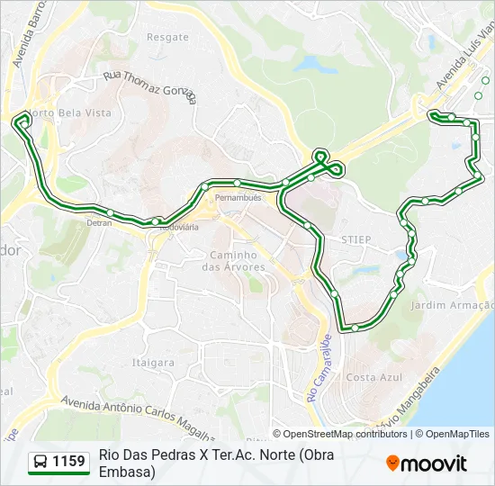 1159 Bus Line Map
