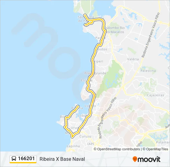 166201 Bus Line Map