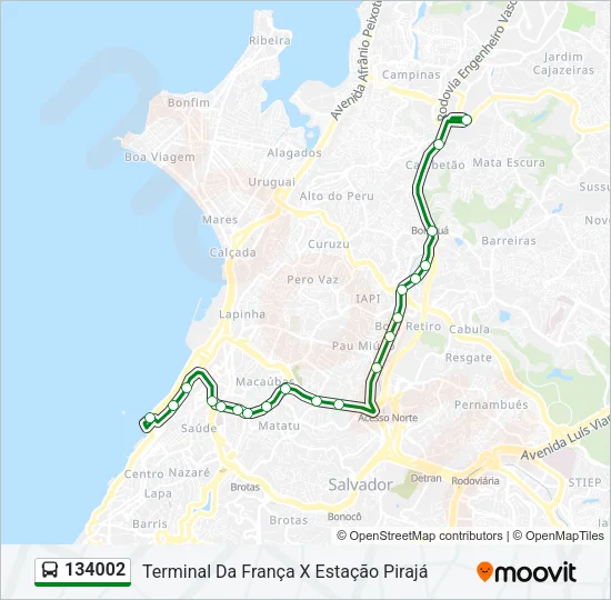 134002 Bus Line Map