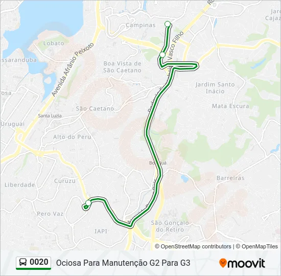 0020 Bus Line Map
