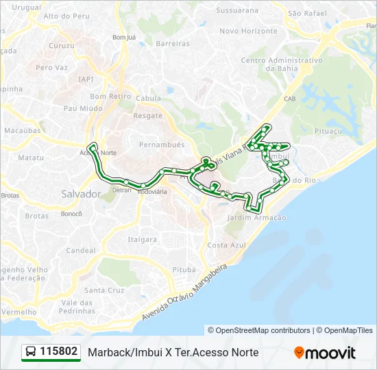 115802 Bus Line Map