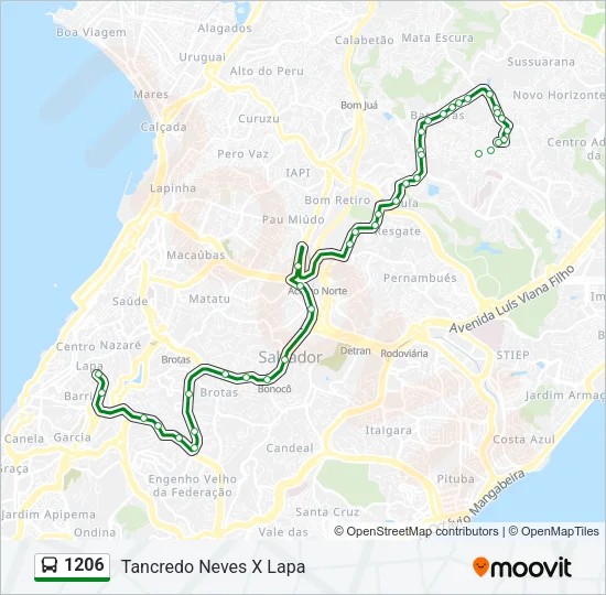 1206 Bus Line Map