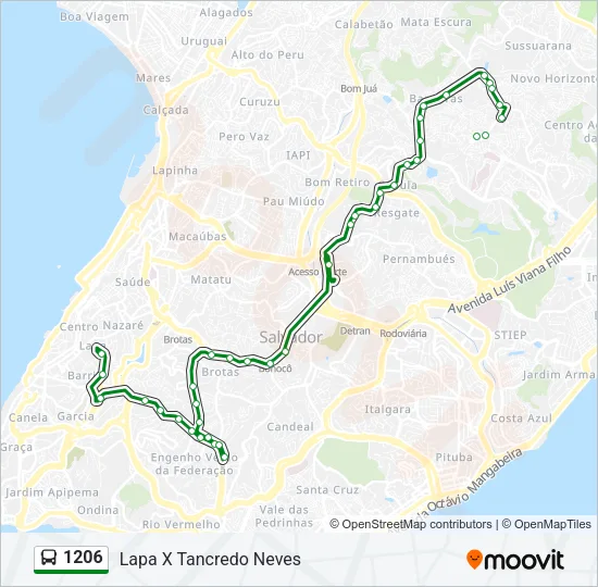 1206 Bus Line Map