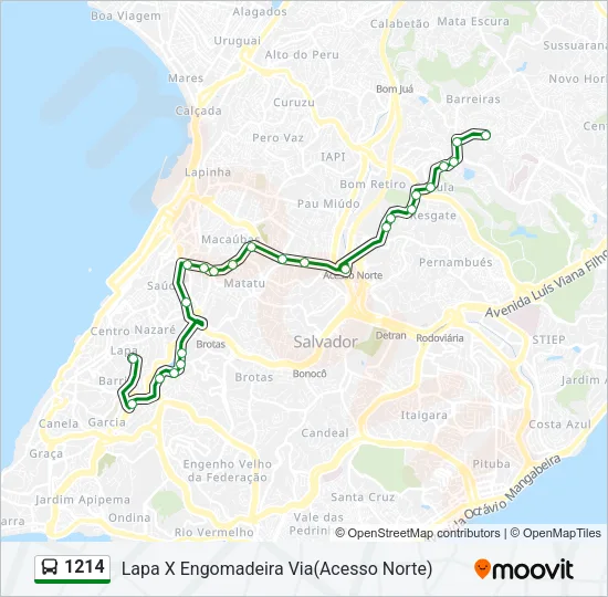 1214 Bus Line Map