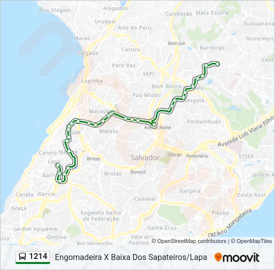 1214 Bus Line Map