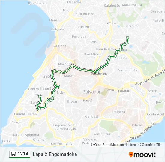1214 Bus Line Map