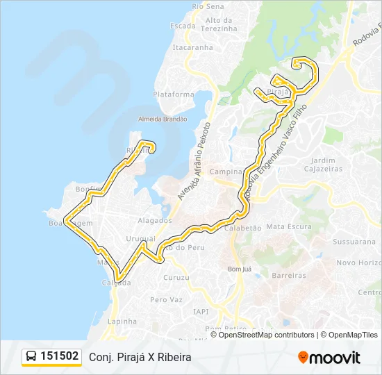 151502 Bus Line Map