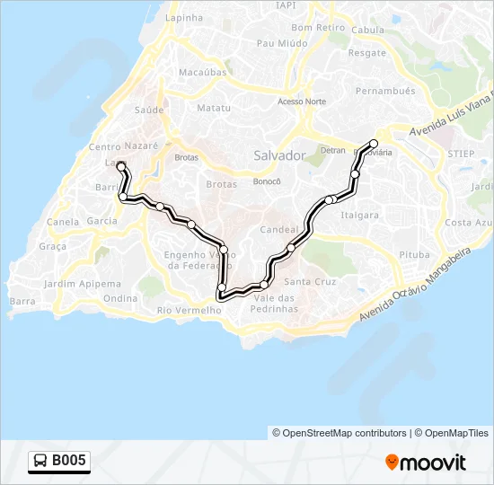 B005 Bus Line Map