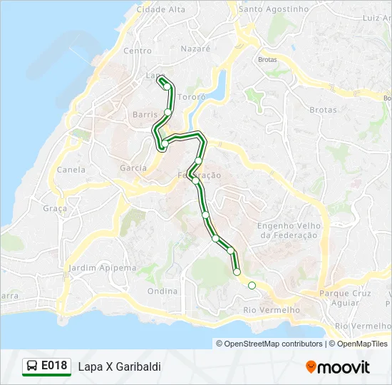 E018 Bus Line Map