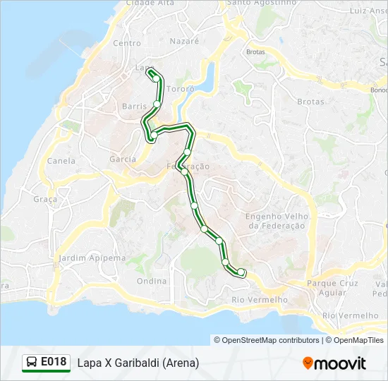 E018 Bus Line Map