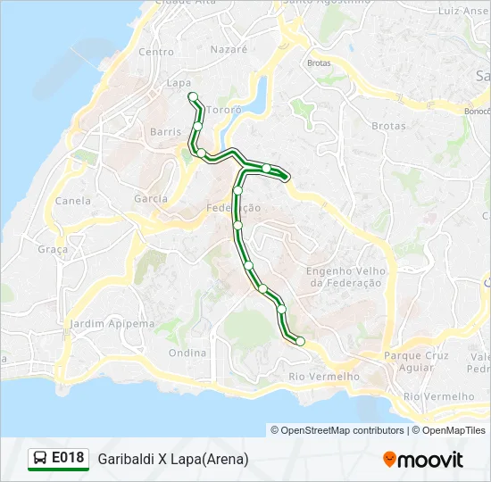 E018 Bus Line Map