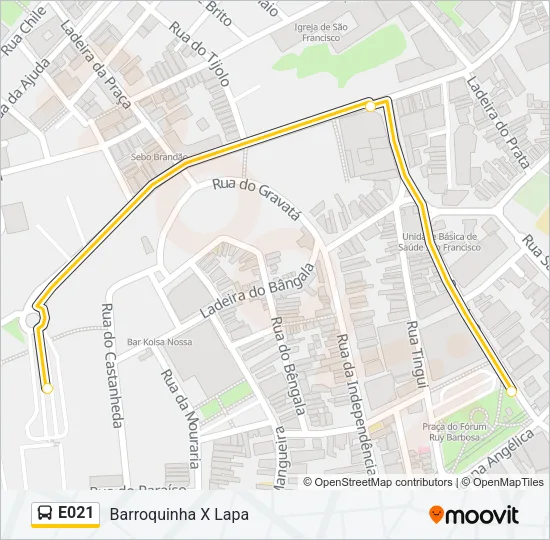 E021 Bus Line Map