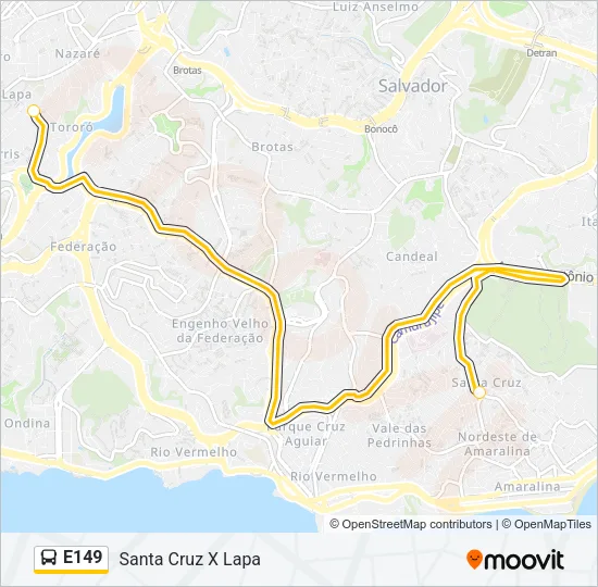 E149 Bus Line Map
