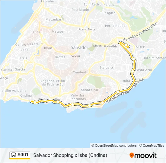 S001 Bus Line Map