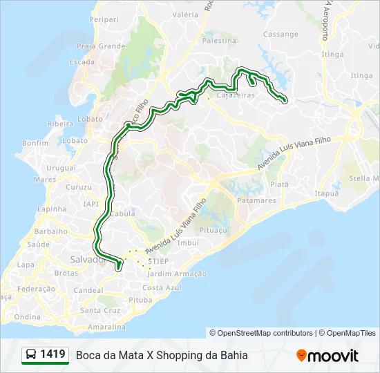 1419 Bus Line Map
