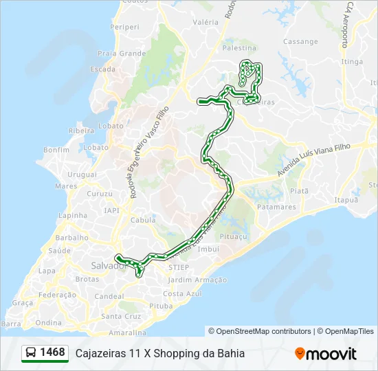 1468 Bus Line Map