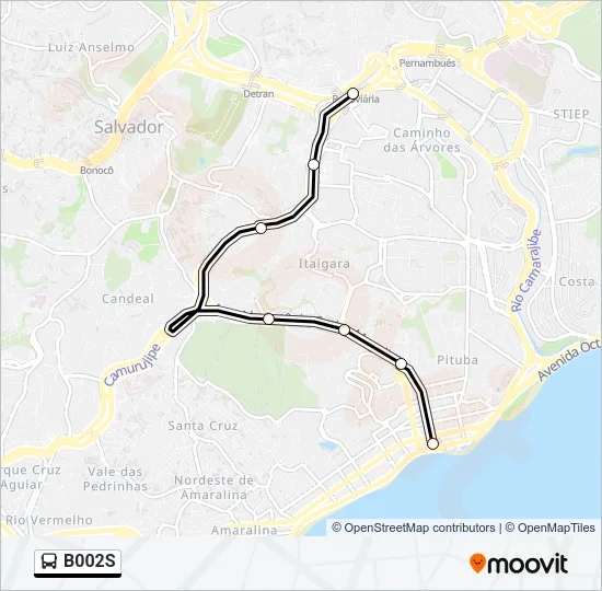 B002S Bus Line Map