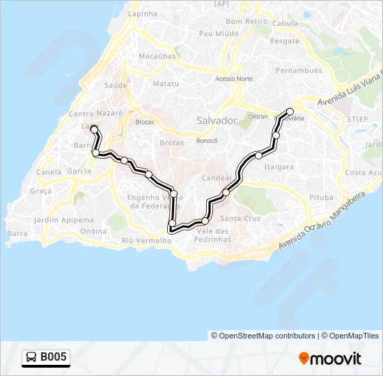 B005 Bus Line Map